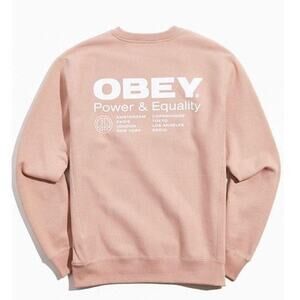 NWT‎ Urban Outfitters Blush Pink Obey Sweatshirt Small